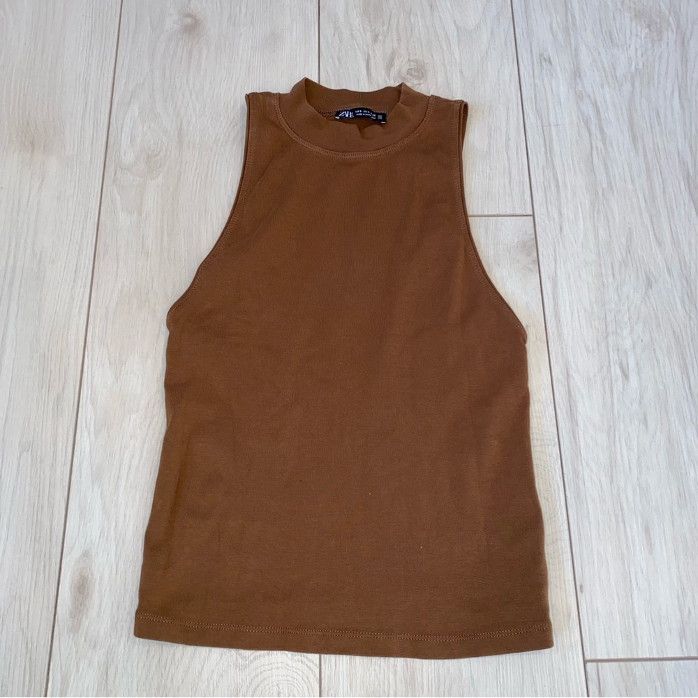 Zara mock neck tank top
